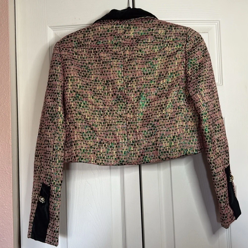 Pink and Black Women's Blazer